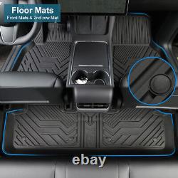 6PCS All Weather Cargo Liner Mat Floor Mats Set Fits For 2020-2023 Tesla Model Y