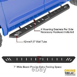 7 Running Board For 20-24 Chevy Silverado 1500 Double Cab Side Step Nerf Bar