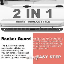 7 Running Board For 20-24 Chevy Silverado 1500 Double Cab Side Step Nerf Bar