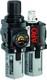 Aro C38121-600-vs Air Filter-regulator-lubricator 1/4 Npt, Black/gray