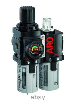 ARO C38121-600-VS Air Filter-Regulator-Lubricator Combination, 1/4 NPT