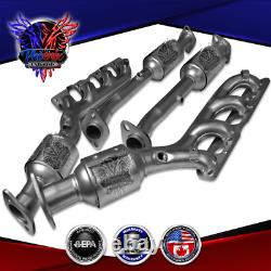 All 4 Fits 2004-2015 Nissan Titan 5.6L Manifold Catalytic Converter Front Rear