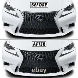 All Black Front Upper+Lower Grille withTrim For 2014-16 Lexus IS250 IS350 F Sport
