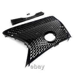 All Black Front Upper+Lower Grille withTrim For 2014-16 Lexus IS250 IS350 F Sport