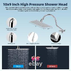 All Metal 10'' Dual Filtered Rainfall Shower Head Combo, High Pressure Handheld