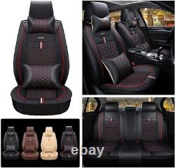 All Weather Custom Car Seat Covers for Fiat 500 500X 5-Seat Leather Black red