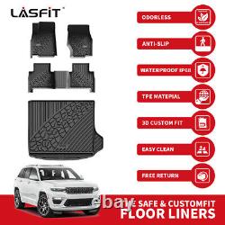 All Weather Floor Mats Liners For 2022-2023 Jeep Grand Cherokee Front&Rear&Trunk