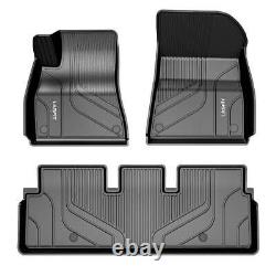 All Weather Floor Mats TPE Black for Tesla Model 3 2017-2023 / Model Y 2020-2023