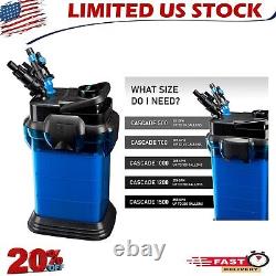 All in One Aquarium Canister Filter For Tanks Up To 100 Gallons (265 GPH)