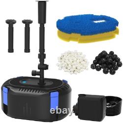 All-in-One Koi Pond Filter 200-500 Gal with Fountain Pump 550GPH