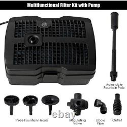 All-in-One Pond Filter Pump with 660 GPH Flow Rate, Sterilizer, and Fountain Jet