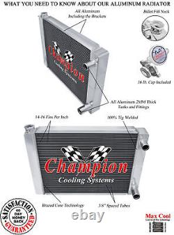 Aluminum Champion 18 Wide 3 Row Universal Series Radiator Dual Pass #UN18-DP