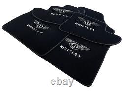 Black Floor Mats For Bentley Continental GT Bentley Tailored White Sewing