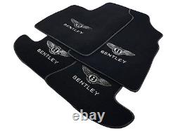 Black Floor Mats For Bentley Continental GT Bentley Tailored White Sewing