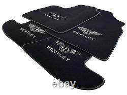 Black Floor Mats For Bentley Continental GT Bentley Tailored White Sewing