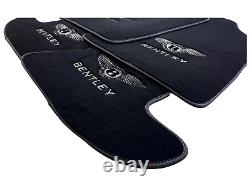 Black Floor Mats For Bentley Continental GT Bentley Tailored White Sewing