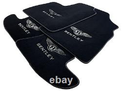 Black Floor Mats For Bentley Continental GT Bentley Tailored White Sewing