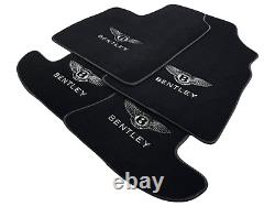 Black Floor Mats For Bentley Continental GT Bentley Tailored White Sewing