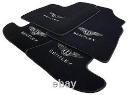 Black Floor Mats For Bentley Continental GT Bentley Tailored White Sewing