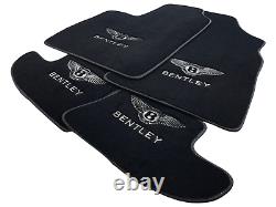 Black Floor Mats For Bentley Continental GT Bentley Tailored White Sewing