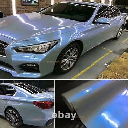 Blue All / Pearl Gloss Rainbow Mirror Chrome Chameleon Car Vinyl Wrap Sticker US