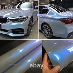 Blue All / Pearl Gloss Rainbow Mirror Chrome Chameleon Car Vinyl Wrap Sticker US