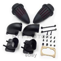 Bullet Dual Air Cleaner Kit Intake Filter For Suzuki Boulevard M109 All year Bla