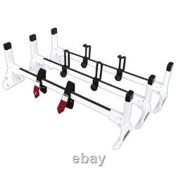 Dodge Ram Van All Years 3 bar Ladder Roof Racks Steel White New Rack