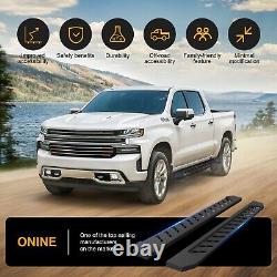 Fit 22-24 Toyota Tundra Crew Max Cab 7 Texture Black Running Board Side Step