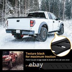 Fit 22-24 Toyota Tundra Crew Max Cab 7 Texture Black Running Board Side Step