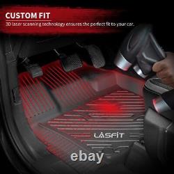 Floor Mats Liners for 2019-2023 Subaru Forester Black Front Rear Set All Weather