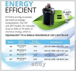 Fluval 407 Canister Filter, 50 100 US Gal / 150 500 L #A449