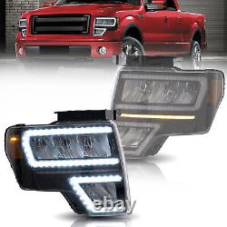 For 09-14 Ford F150 F-150 Full LED Reflector Headlights Withsequential turn signal