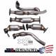For 2009-2017 Gmc Acadia 3.6l All Three Catalytic Converters Flex Pipe 4 Pieces