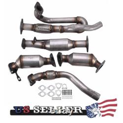 For 2009-2017 GMC Acadia 3.6L All Three Catalytic Converters Flex Pipe 4 PIECES