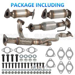 For 2009-2017 GMC Acadia 3.6L All Three Catalytic Converters Flex Pipe 4 PIECES