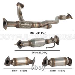 For 2009-2017 GMC Acadia 3.6L All Three Catalytic Converters Flex Pipe 4 PIECES