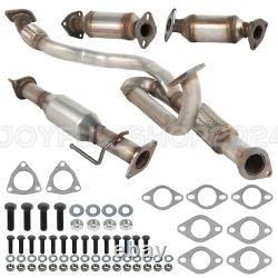 For 2009-2017 GMC Acadia 3.6L All Three Catalytic Converters Flex Pipe 4 PIECES