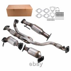 For 2009-2017 GMC Acadia 3.6L All Three Catalytic Converters Flex Pipe 4 PIECES
