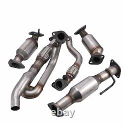 For 2009-2017 GMC Acadia 3.6L All Three Catalytic Converters Flex Pipe 4 PIECES