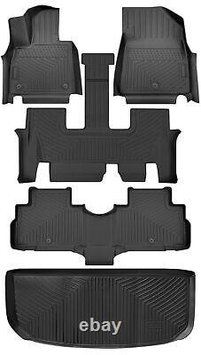 For 2020-2023 Hyundai Palisade Floor Mat Set 5pcs All Weather Cargo Liner 3 Rows