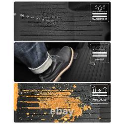 For 2020-2023 Model 3 Front Rear Cargo Liners Black All Season Floor Mats 6Pcs