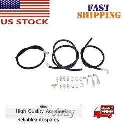 For GM Hydroboost Brake Booster 3 Line High Pressure Hose Kit with AN Fittings