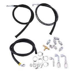 For GM Hydroboost Brake Booster 3 Line High Pressure Hose Kit with AN Fittings