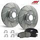 Front Drill/slot Zinc Brake Rotors + Ceramic Pads For Acura Tlx 15-19