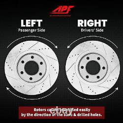 Front+Rear Drill/Slot Zinc Brake Rotors Ceramic Pads for ford Expedition 05-06