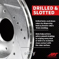 Front+Rear Drill/Slot Zinc Brake Rotors Ceramic Pads for ford Explorer 02-04