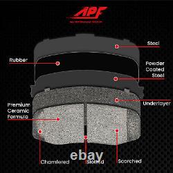 Front & Rear Zinc Drill/Slot Brake Rotors + Pads for INFINITI QX50 2016-2017