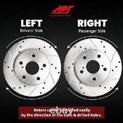 Front & Rear Zinc Drill/Slot Brake Rotors + Pads for INFINITI QX50 2016-2017