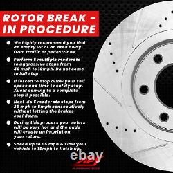 Front & Rear Zinc Drill/Slot Brake Rotors + Pads for Toyota 4Runner 2010-2020